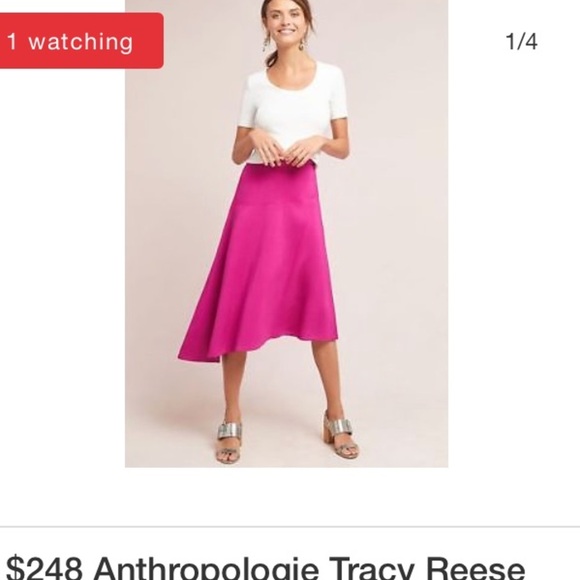 SALE NWT Anthropologie Tracy Reese Cyclamen 4 blue - Picture 1 of 5